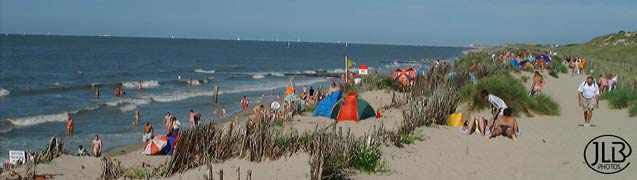 Brdene  cot d'Ostende ou la plage naturiste est spare de l'autre par un panneau